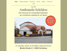 Tablet Screenshot of antikmarkt-schildow.de